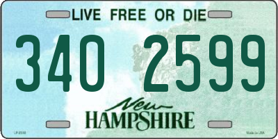 NH license plate 3402599
