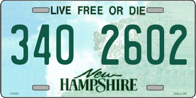 NH license plate 3402602