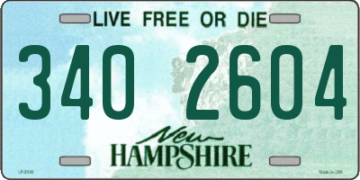 NH license plate 3402604
