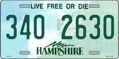 NH license plate 3402630