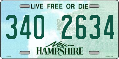 NH license plate 3402634