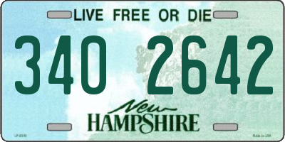 NH license plate 3402642