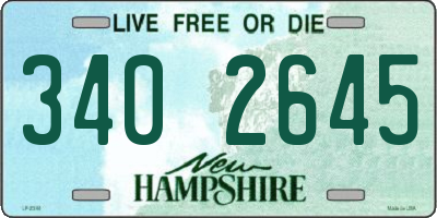 NH license plate 3402645