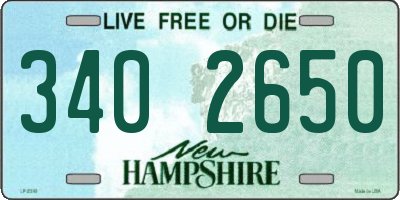 NH license plate 3402650