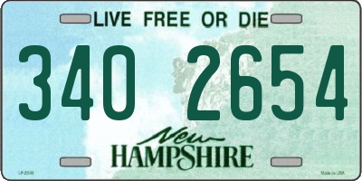 NH license plate 3402654
