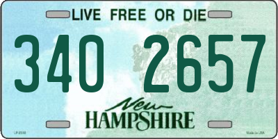 NH license plate 3402657