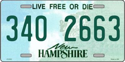 NH license plate 3402663