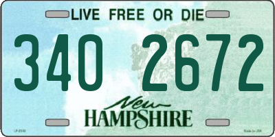 NH license plate 3402672