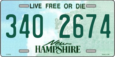NH license plate 3402674