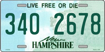 NH license plate 3402678