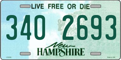 NH license plate 3402693