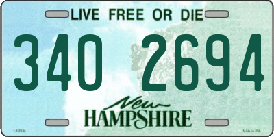 NH license plate 3402694