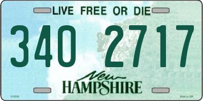 NH license plate 3402717