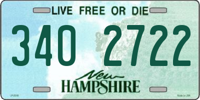 NH license plate 3402722