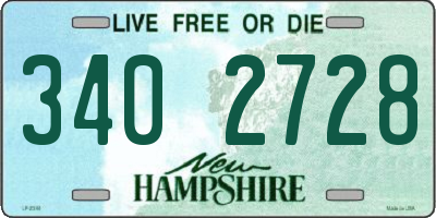 NH license plate 3402728