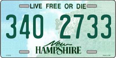 NH license plate 3402733