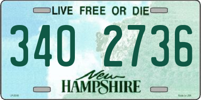 NH license plate 3402736