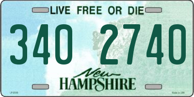 NH license plate 3402740
