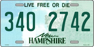NH license plate 3402742