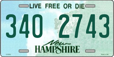 NH license plate 3402743