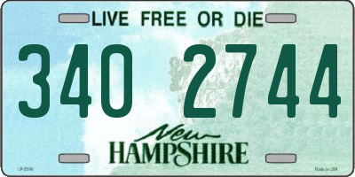NH license plate 3402744