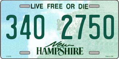 NH license plate 3402750