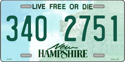 NH license plate 3402751