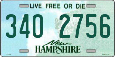 NH license plate 3402756