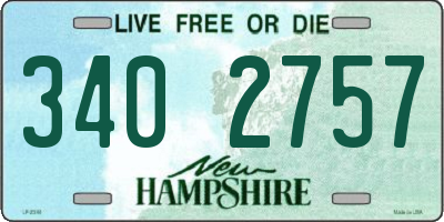 NH license plate 3402757