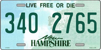 NH license plate 3402765