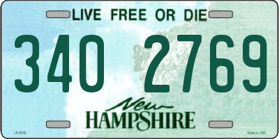 NH license plate 3402769