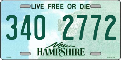NH license plate 3402772