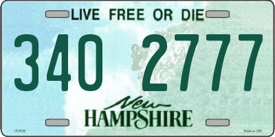 NH license plate 3402777