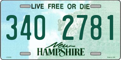 NH license plate 3402781