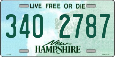NH license plate 3402787