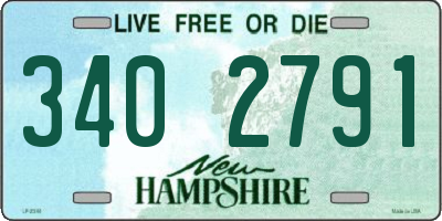 NH license plate 3402791