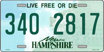 NH license plate 3402817