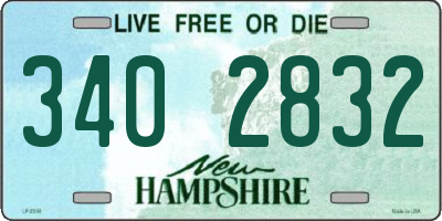 NH license plate 3402832