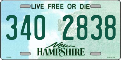 NH license plate 3402838
