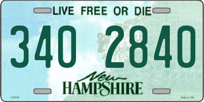 NH license plate 3402840
