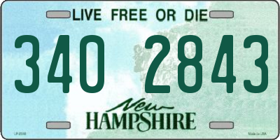 NH license plate 3402843