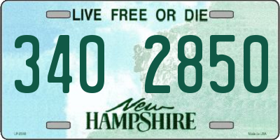 NH license plate 3402850