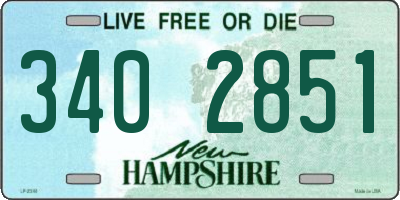 NH license plate 3402851