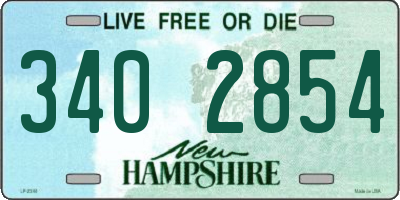 NH license plate 3402854