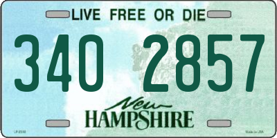 NH license plate 3402857