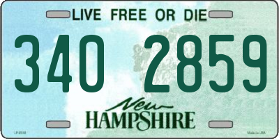 NH license plate 3402859