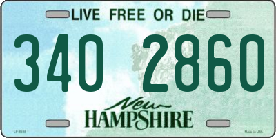 NH license plate 3402860