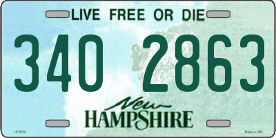 NH license plate 3402863