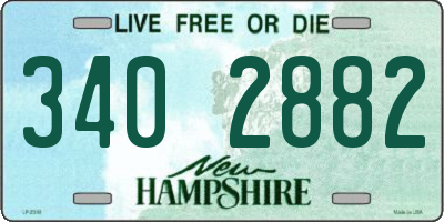 NH license plate 3402882