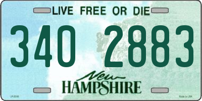NH license plate 3402883